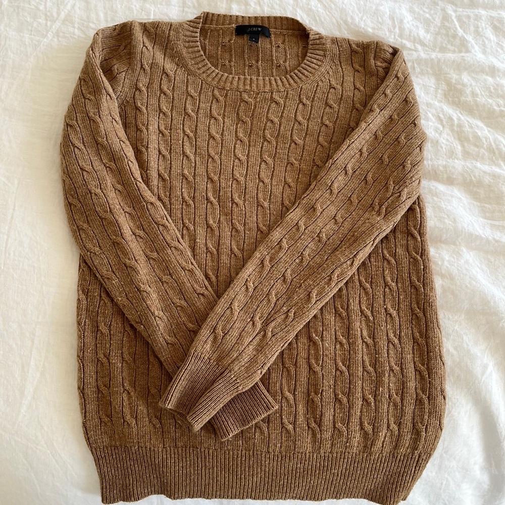 JCrew Wool Cable Knit Sweater